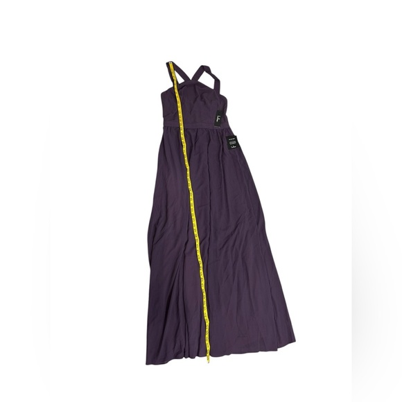 Lulu's Women's Air of Romance Dusty Purple Chiffon Long Halter Formal Dress M - Picture 9 of 10